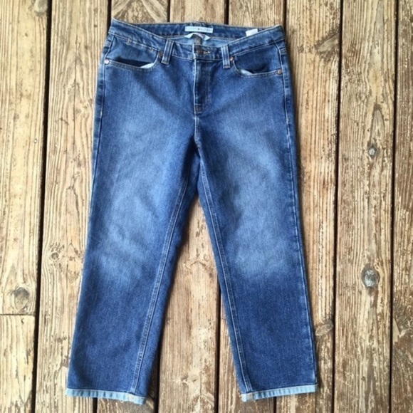 Tommy Hilfiger | Vintage Hipster 90s Y2K Mom Boyfriend Cropped Straight Jeans - Picture 1 of 8